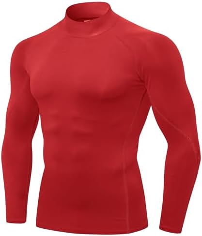 SPVISE Men's Compression Shirts Long Sleeve Mock Turtleneck Workout Tops by SPVISE