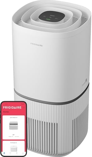 Frigidaire PureA300 XL HEPA Air Purifier with Wi-Fi for Large Rooms, Covers up to 1,685 Sq. Ft., 3-Stage Filtration, Energy Star Certification, Air Quality Monitoring, Smart Mode, Ultra Quiet, White by Unknown
