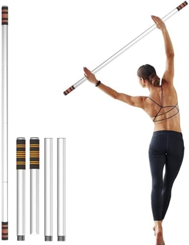 Queension 5ft Yoga Stick Adjustable Stretching Bar for Mobility & Balance by Queension
