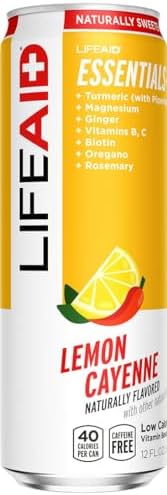 LIFEAID Vitality Blend, Daily Vitamins with Turmeric to Help Reduce Mild Inflammation from Everyday Stress, Healthy Soda Replacement, 100% Clean, Vegan, GF, 12 Fl Oz (Pack of 4) by LIFEAID