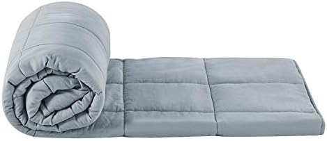 TONGDADA Kids Weighted Blanket | 40''x60'',10lbs | for Child Between 80-125 lbs | Premium Cotton Material with Glass Beads | Light Grey - Image 2
