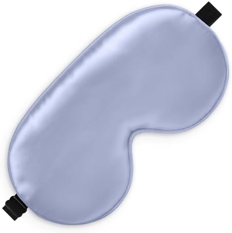 Silk Sleep Mask, Blackout Eye Mask for Sleeping with Adjustable Strap by spacepower