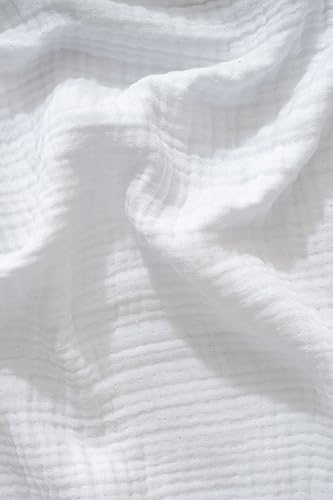 Muslin Blanket - Pure 100% Turkish Cotton Airy Soft Light Versatile Gauze Throw Blanket for Bed, Couch, Sofa (White, Queen XL Size (95" x 95" inch)) - Image 6