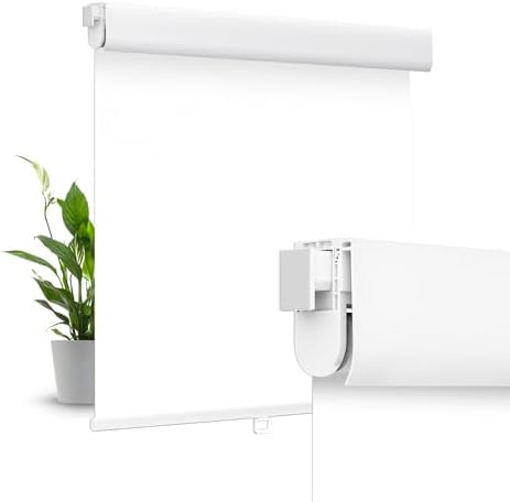 Allesin zen No Drill No Tools Blackout Roller Shades for Windows, (White 48 x 72), Renter-Friendly, UV Protection, no-Drill Pull-Down Blinds for Home, Bedroom, Office, Living Room by allesinZEN
