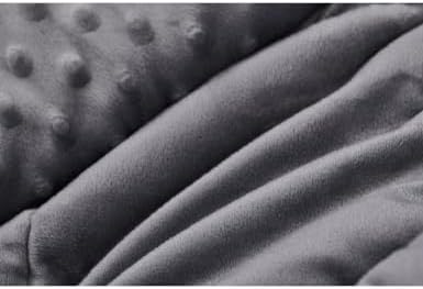 TONGDADA Minky Weighted Blanket | 40''x60'',5lbs | Cozy and Soft Minky Weighted Throw Blanket | Luxury Velvet with Premium Glass Beads | Dark Grey Minky - Image 7