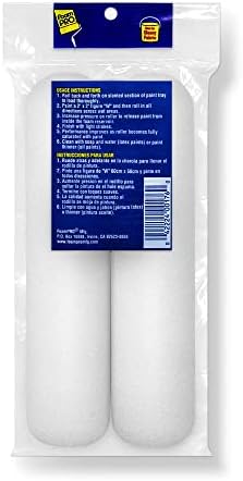 FoamPRO 176, 6” Fine Finish Foam Roller Refills (2 Pack) Foam Paint Roller Covers, Home Painting Supplies & Paint Tools, Mini Roller Refills - Image 2