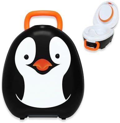 My Carry Potty - Penguin Travel Potty, Award-Winning Portable Toddler Toilet Seat for Kids to Take Everywhere by MyCarryPottyUSA
