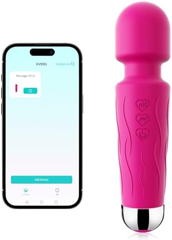 Kverg Handheld Personal Small Massage Gun for Women, Neck Massager for Office, Deep Tissue Massager Remote Control Cordless,Home Use, Gift for Women Lemon Red by Kverg