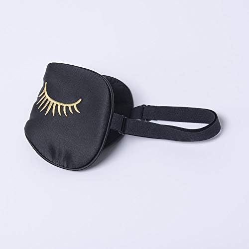 Tim & Tina Silk Sleep Mask for Women Men Comfortable Blindfold Eye Mask with Adjustable Strap for Travel Yoga Nap Shift Work (Black (Long Eyelashes)) - Image 2