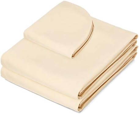 Saloniture 3-Piece Microfiber Massage Table Sheet Set - Premium Facial Bed Cover - Includes Flat and Fitted Sheets with Face Cradle Cover - Natural - Image 2