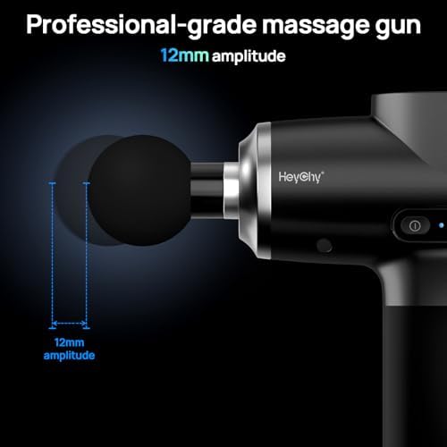 HEYCHY Percussion Massage Gun Deep Tissue, 12mm Portable Muscle Massager - Image 4