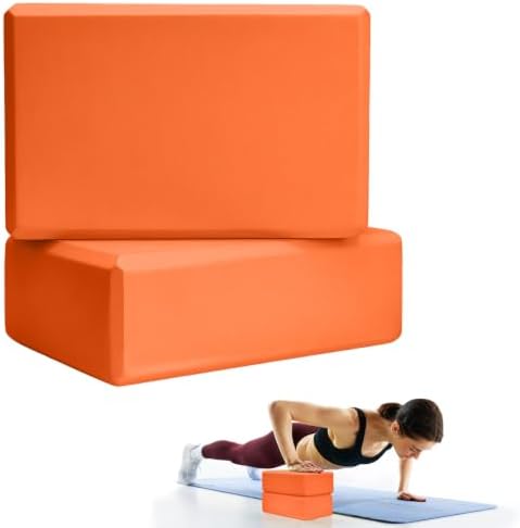 Septo 2 Pcs Yoga Blocks, 9x6x3 Inch Foam Blocks for Pilates by Septo