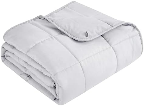 Topcee Weighted Blanket for Adults (15lbs 48"x72"), Minky Dots Heavy Blanket for Woman, Man Sleeping, Soft, Cozy and Cooling Weighted Throw Blankets, Machine Washable, Grey by Topcee%E2%80%94ForYourGoodSleep