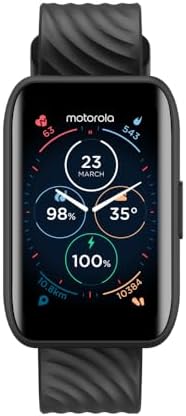 Motorola Moto 40 Bluetooth Smartwatch -10 Days Battery Life, Google Fit Integration, 1.5'' Crystal Clear Display, Heart Tracking, in-Depth Sleep Tracking, iOS and Android Compatible - Phantom Black by Unknown