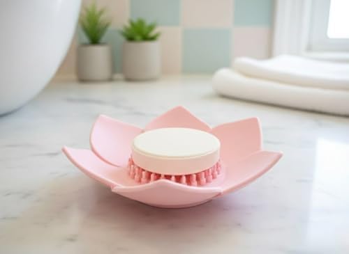 MESMOS Lotus Shower Steamer Trays, Silicone Soap Holder & Small Shower Steamer Dish, Self Draining Flower Tray for Spa Gifts, Self Care & Mom Relaxation by MesmorizingMemoriesMoments