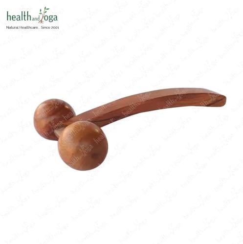 SoulGenie HealthAndYoga™ NatureSooth Wooden Massage Roller – Wood Therapy Massage Tools – Handheld Calf and Leg Massager, Back and Shoulder Massager and Full Body Massager - Image 4