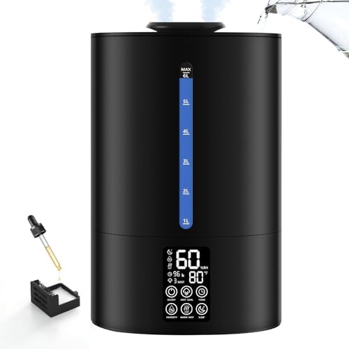 Coolfiqu 6L Warm & Cool Mist Humidifiers for Bedroom,Large Room,Plants by Coolfiqu