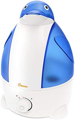 Crane Animal Humidifier for Bedroom, 1 Gal. Cool Mist Humidifier for Baby Nursery with Auto Shut-Off, Easy to Clean, Penguin by Crane