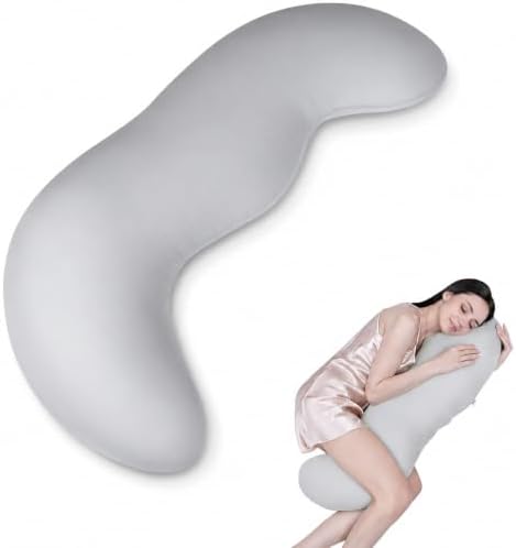 Body Pillows for Adults, Full Body Pillow for Side Sleepers, Long Body Pillow for Bed, Pea Pod Shape Long Pillow for Pregnancy Sleeping Full Body Support by AiSleep