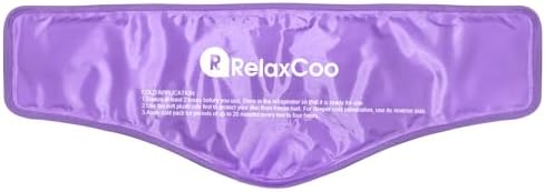 RelaxCoo Neck Ice Pack Wrap, Reusable Gel Ice Pack for Neck Shoulders, Cold Compress Therapy for Pain Relief, Injuries, Swelling, Bruises, Sprains, Inflammation and Cervical Surgery Recovery Purple - Image 6