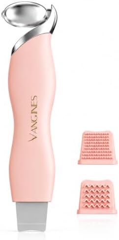 Ice Roller for Face & Eyes, Cooling Facial Roller with Blackhead Remover & 2 Silicone Brushes, Stainless Steel Face Roller for Puffiness, Pores & Deep Cleansing (Pink) by Vangines