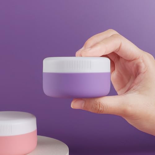 Kuangre Travel Containers for Toiletries, Silicone Cream Jars BPA-Free, Leak-proof 1.35oz Travel Size Containers, Portable Size Silicone Jars with Lid for Cosmetic Face Hand Body Cream (4 Pack) - Image 2