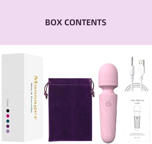 Mini Massager Wand-Waterproof,10 Vibration(Light Pink) - Image 7