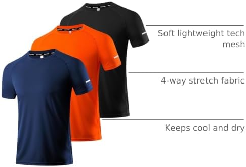 Boyzn 1, 3, 5 or 7 Pack Men's Workout Running Shirts, Dry Fit Moisture Wicking T-Shirt, Gym Athletic Short Sleeve Tee Shirts - Image 4