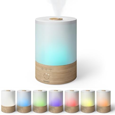 Homedics Cool Mist Ultrasonic Humidifier, 8-Colors Night Light by Homedics