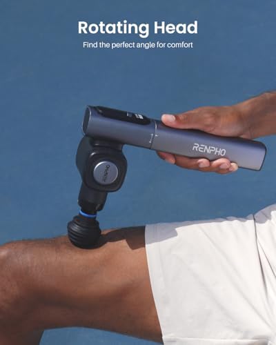 RENPHO Foldable 2-in-1 Massage Gun with Extendable Handle, 0-90° Angle - Image 5