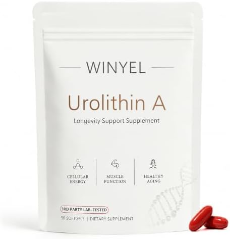 Urolithin A Softgels Supplement 500mg | Cellular Energy & Longevity Support by WINYEL