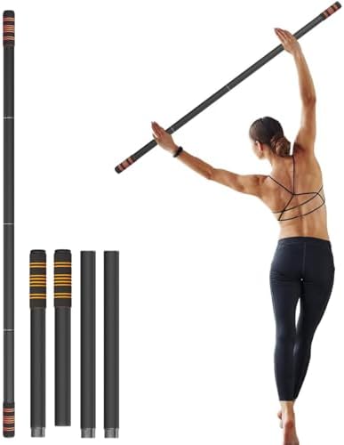 Queension 5ft Yoga Stick Adjustable Stretching Bar for Mobility & Balance by Queension