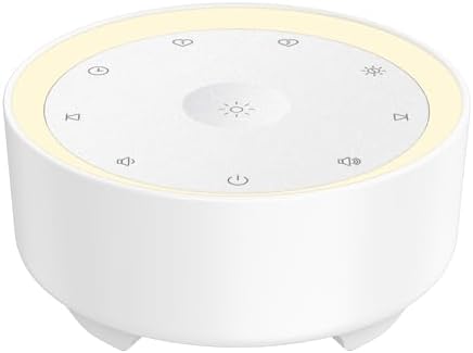 Kipcush White Noise Machine for Sleeping, Baby & Adults, High-Fidelity Non-Looping Sounds, Sleep Sound Machine with Dimmable Night Light, USB Powered, Memory Function, Home, Nursery & Travel by Kipcush%C2%AE