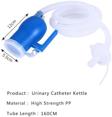 Male Urinal Bottle 68 OZ Portable Urinals for Men 59" Long Hose with Lid (White) - Image 4