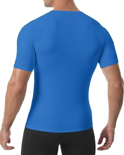 Roadbox Compression Shirt Men Short Sleeve, Cool Dry Base Layer Athletic Undershirts, Workout T-Shirt for Sports Gym Running - Image 3