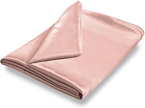 NSGZ Satin Duvet Cover for Weighted Blanket, 48x72, 8 Ties, Champagne Gold by NSGZ