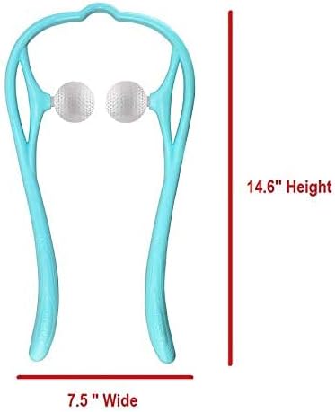 Mount Plus M1212 Shiatsu Neck Massager for Neck and Shoulder with Deep Tissue Trigger Point Manual Self Muscle Massage for Muscle Pain Relief (Simulates Massage Therapist Hands) (2 Pack Blue) - Image 2