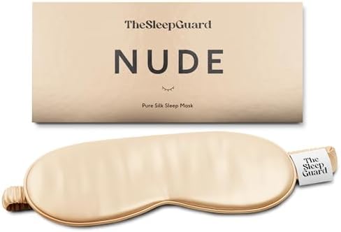 TheSleepGuard Pure Silk Sleep Mask [100% 6A Mulberry Silk, 22 Momme] Light Blocking Travel Essentials. Eye Masks for Sleeping. Black Oeko-Tex Blindfold. Eye Covers for Men & Women by TheSleepGuard