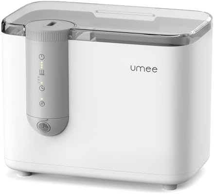 Humidifiers for Bedroom, 4L Top Fill for Large Room, 32H Runtime, Quiet Ultrasonic Cool Mist Humidifier for Home, Indoor, Baby Nursery, Plants, Easy to Clean & Fill, White by Luri