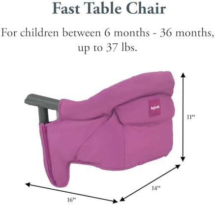 Inglesina Fast Table Chair - Award-Winning Convenient Baby High Chair - Use at Most Tables or Restaurants Without Leaving Scratches (Fuchsia Pink), 14x17x11 Inch (Pack of 1) (AY90F6FUXUS/D) - Image 4