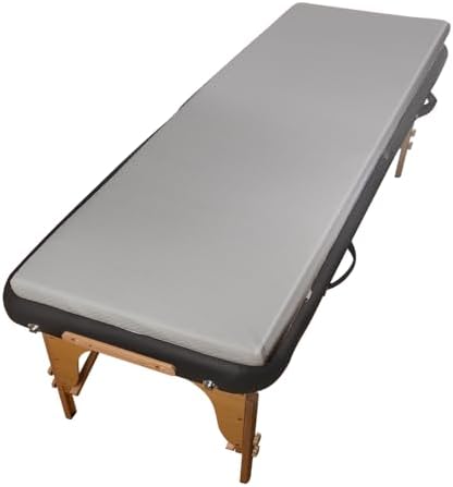 Grey Lash Bed Memory Foam Massage Table Topper, 73x29x2 inch, Removable Cover, Non-Slip, Elastic Bands by TUOTPE