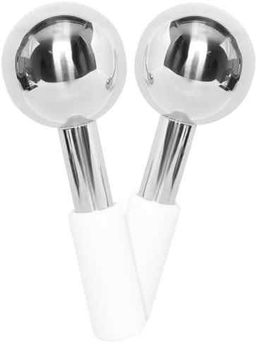 Ice Globes for Face & Eyes 1.97in Ice Roller Unbreakable Stainless Steel Cryo Sticks for Men Women Facials Skin Care for Puffiness Sagging Skin Fine Lines and Facial Relaxation by Unknown