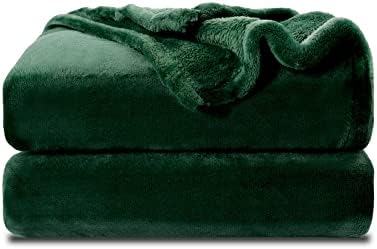 NANPIPER Fleece Blankets Super Soft Flannel Fuzzy Blanket for Bed Couch Luxury Cozy Plush Microfiber Blanket-Twin Size Olive Green by NANPIPER