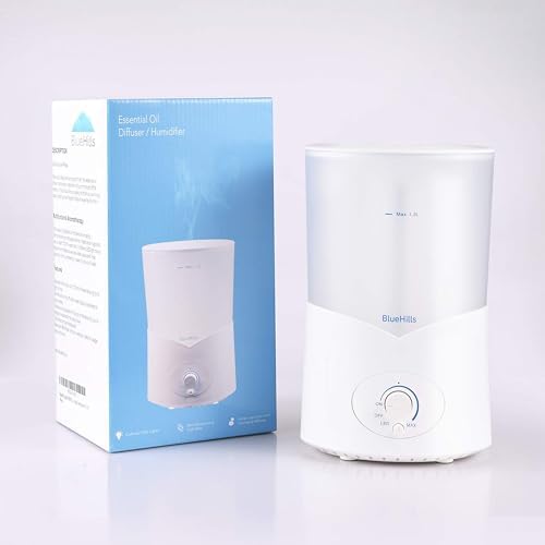 BlueHills 1000 ML Essential Oil Diffuser Premium Humidifier Large 1L White - Image 5