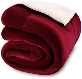 NANPIPER Baby Sherpa Blanket,Warm Toddler Throw Blanket,Soft Newborn Fleece Blanket for Winter (Wine Red,30x40 inches) by NANPIPER