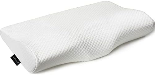 EPABO Contour Memory Foam Pillow Orthopedic Sleeping Pillows, Ergonomic Cervical Pillow for Neck Pain - for Side Sleepers, Back and Stomach Sleepers, Free Pillowcase Included (Firm & Standard Size by EPABO