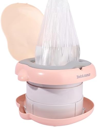 Bebamour Portable Potty Seat for Kids Travel - Foldable Training Toilet Chair for Toddler Girls with Storage Bags for Outdoor and Indoor Easy to Clean (New Pink) - Image 3