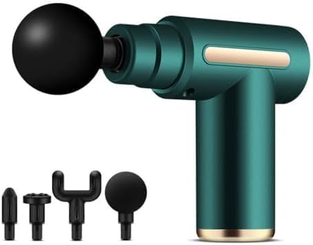Portable Massage Gun Deep Tissue,Percussion Handheld Muscle Massager Tool, Ideal Gifts for Home & Travel (Green) by Unknown