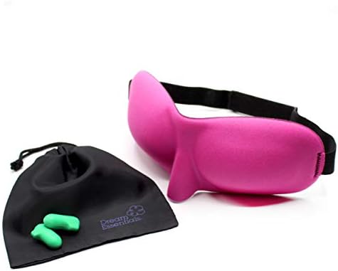 Wild Essentials Sweet Dreams Contoured Sleep Mask Kit with Travel Pouch and Earplugs Set ~ Pink by WildEssentials