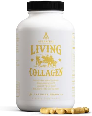 Ancestral Supplements Grass Fed Beef Living Collagen Capsules, 180 Ct by AncestralSupplements